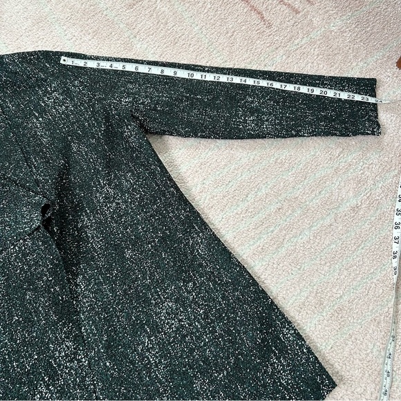 Chicos Travelers Waterfall Cardigan Crinkle Fabric Size 3(XL-16) Fall Holiday - Picture 11 of 13